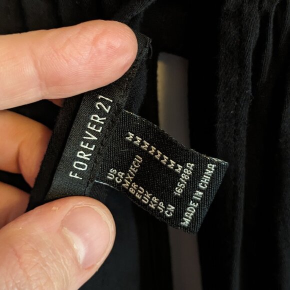 Forever21 Black Halter / Mock Neck Peek-a-Boo Cutout Bodysuit Size Medium - Picture 7 of 10